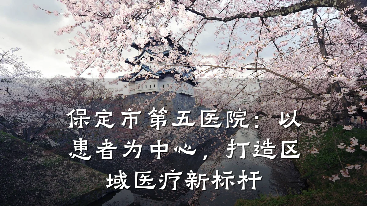 保定市第五医院:以患者为中心,打造区域医疗新标杆