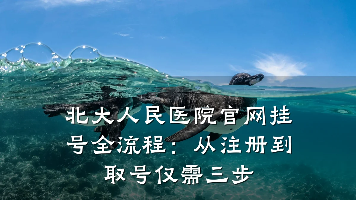 北大人民医院官网挂号全流程:从注册到取号仅需三步