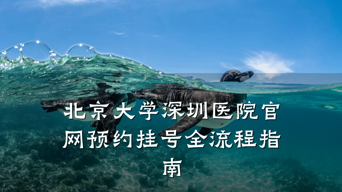 北京大学深圳医院官网预约挂号全流程指南