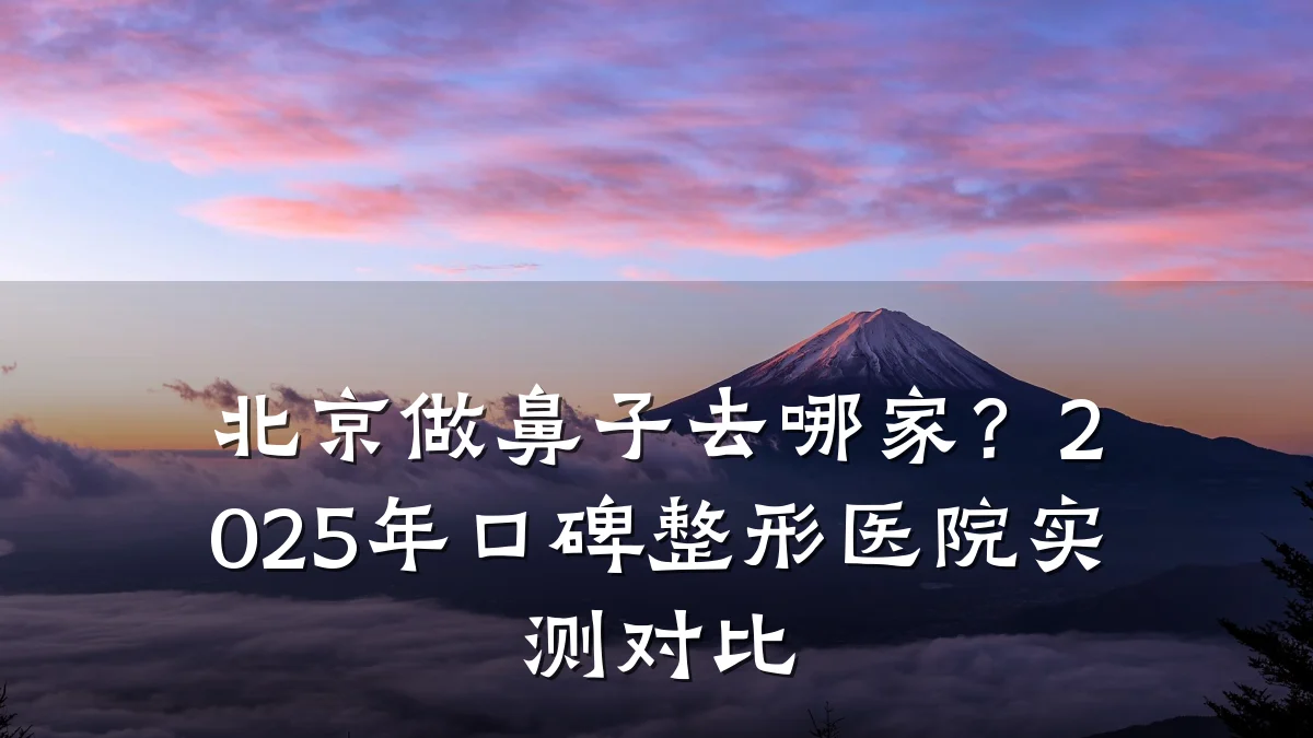 北京做鼻子去哪家？2025年口碑整形医院实测对比