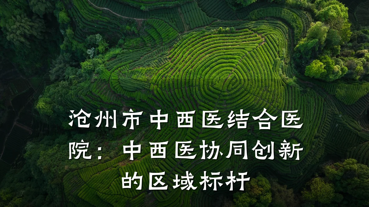 沧州市中西医结合医院:中西医协同创新的区域标杆