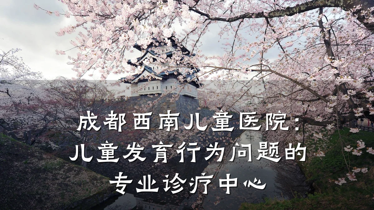 成都西南儿童医院：儿童发育行为问题的专业诊疗中心