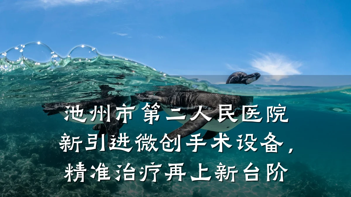 池州市第二人民医院新引进微创手术设备，精准治疗再上新台阶