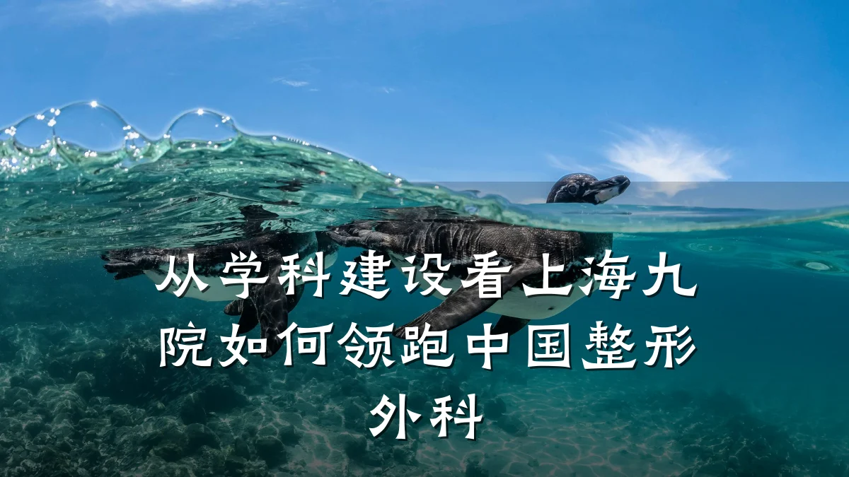 从学科建设看上海九院如何领跑中国整形外科