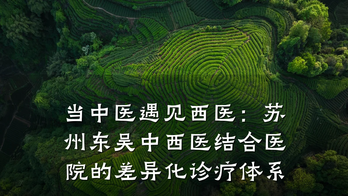 当中医遇见西医:苏州东吴中西医结合医院的差异化诊疗体系