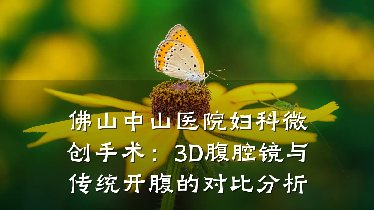 佛山中山医院妇科微创手术:3D腹腔镜与传统开腹的对比分析