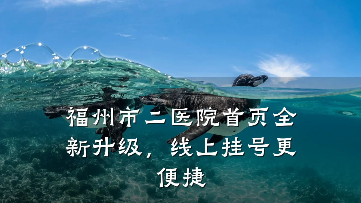 福州市二医院首页全新升级,线上挂号更便捷