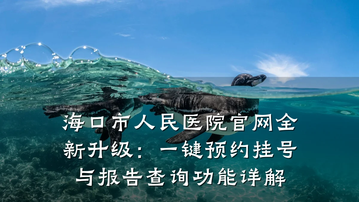 海口市人民医院官网全新升级：一键预约挂号与报告查询功能详解