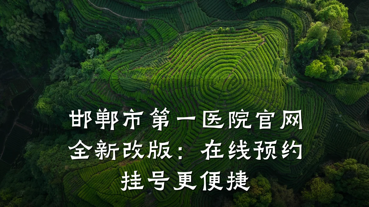 邯郸市第一医院官网全新改版:在线预约挂号更便捷