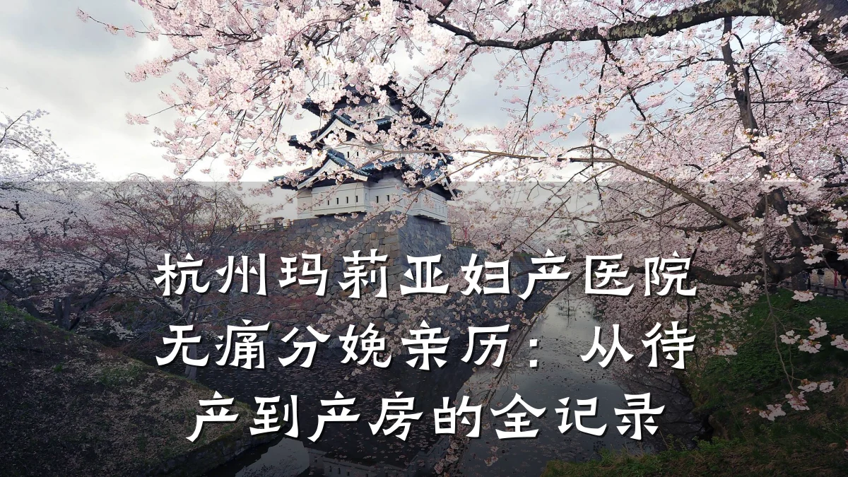 杭州玛莉亚妇产医院无痛分娩亲历:从待产到产房的全记录