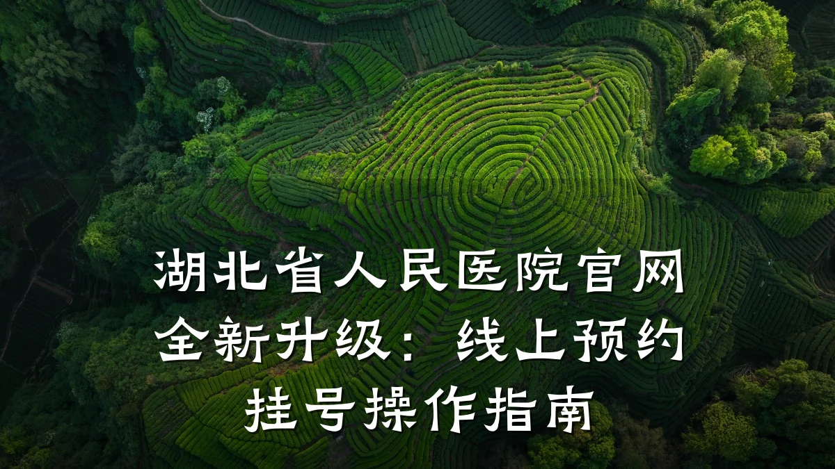 湖北省人民医院官网全新升级:线上预约挂号操作指南