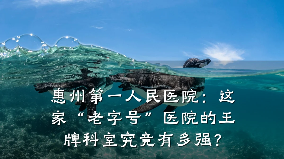 惠州第一人民医院:这家“老字号”医院的王牌科室究竟有多强?