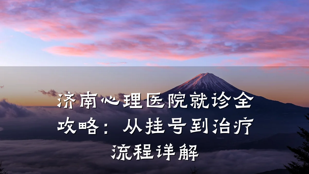 济南心理医院就诊全攻略:从挂号到治疗流程详解
