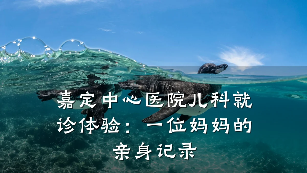嘉定中心医院儿科就诊体验：一位妈妈的亲身记录