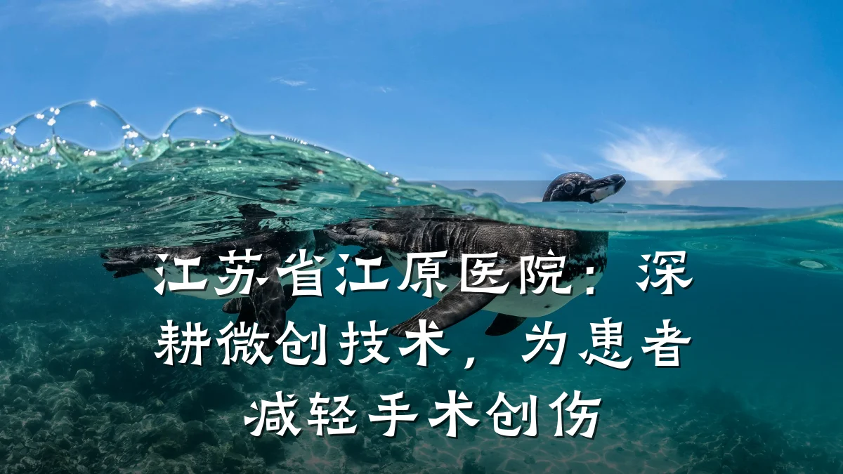 江苏省江原医院:深耕微创技术,为患者减轻手术创伤