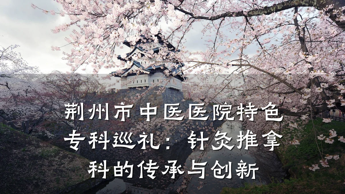 荆州市中医医院特色专科巡礼:针灸推拿科的传承与创新