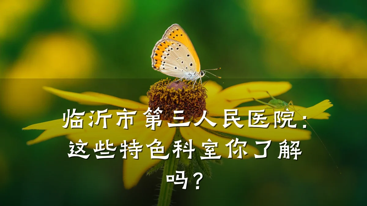 临沂市第三人民医院:这些特色科室你了解吗?