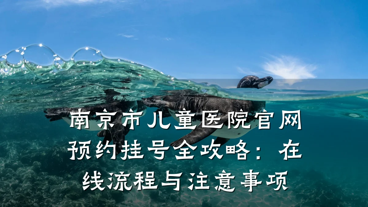 南京市儿童医院官网预约挂号全攻略：在线流程与注意事项