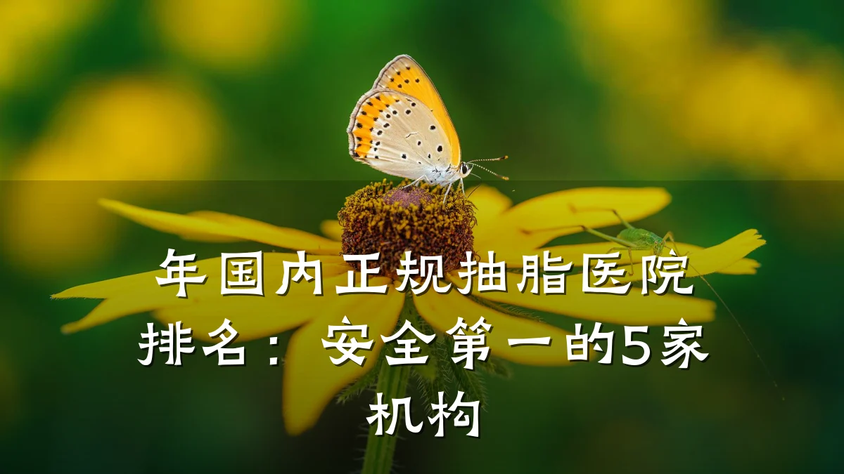 年国内正规抽脂医院排名：安全第一的5家机构