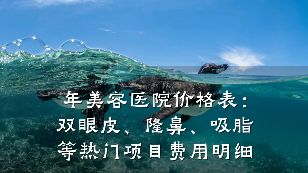 年美容医院价格表:双眼皮、隆鼻、吸脂等热门项目费用明细