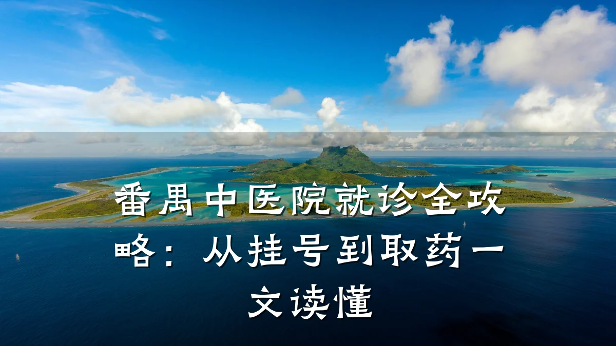 番禺中医院就诊全攻略:从挂号到取药一文读懂