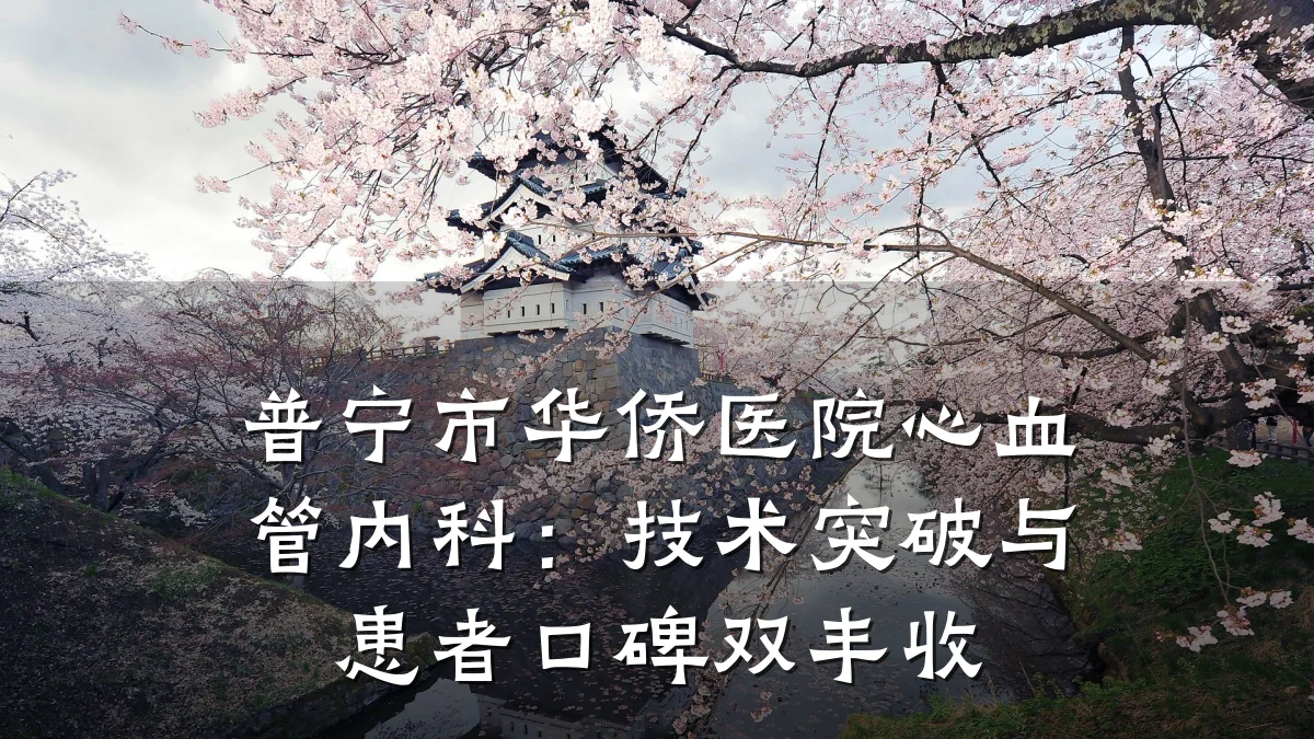 普宁市华侨医院心血管内科:技术突破与患者口碑双丰收