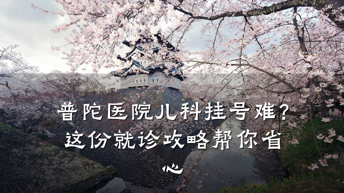 普陀医院儿科挂号难？这份就诊攻略帮你省心