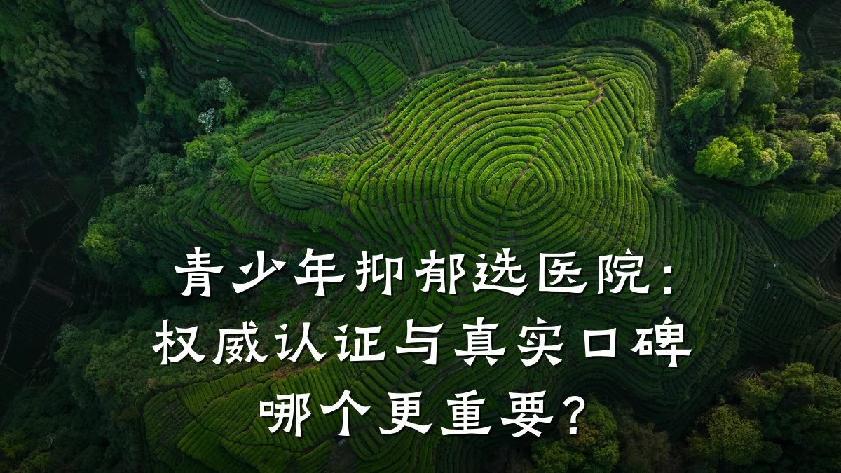青少年抑郁选医院：权威认证与真实口碑哪个更重要？