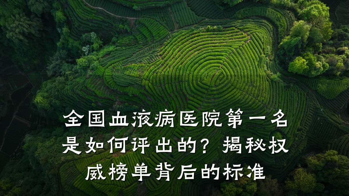 全国血液病医院第一名是如何评出的?揭秘权威榜单背后的标准