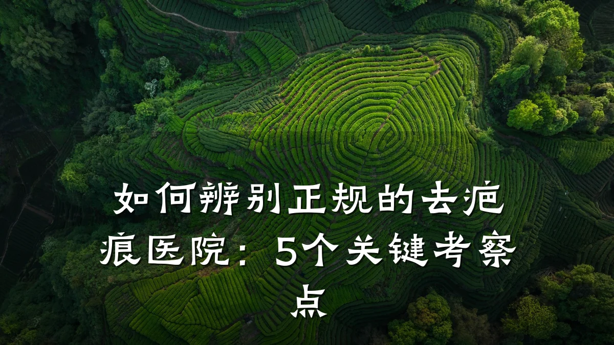 如何辨别正规的去疤痕医院：5个关键考察点