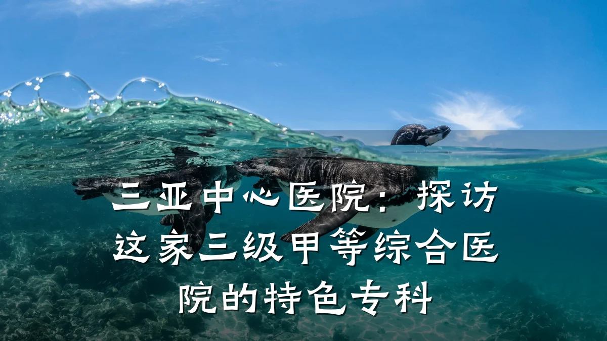 三亚中心医院：探访这家三级甲等综合医院的特色专科