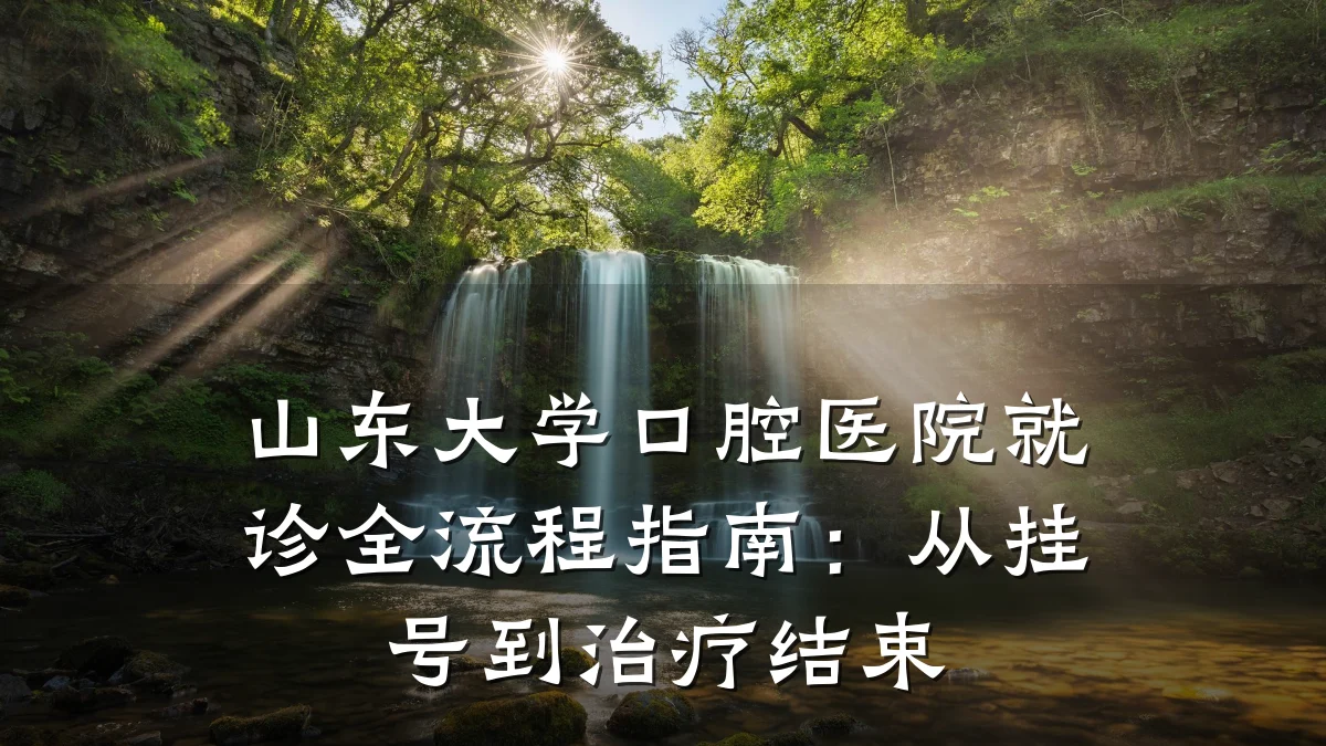 山东大学口腔医院就诊全流程指南：从挂号到治疗结束