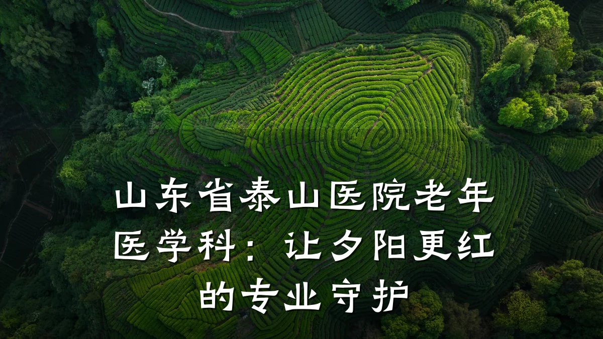 山东省泰山医院老年医学科:让夕阳更红的专业守护