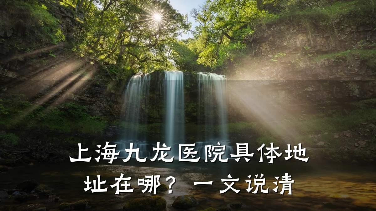 上海九龙医院具体地址在哪?一文说清