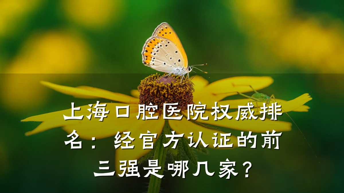 上海口腔医院权威排名:经官方认证的前三强是哪几家?