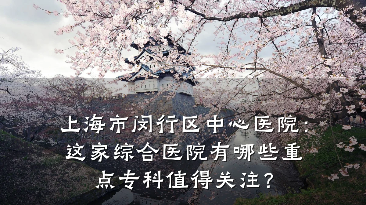 上海市闵行区中心医院:这家综合医院有哪些重点专科值得关注?