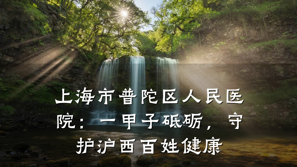 上海市普陀区人民医院:一甲子砥砺,守护沪西百姓健康