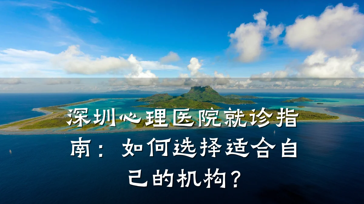 深圳心理医院就诊指南:如何选择适合自己的机构?