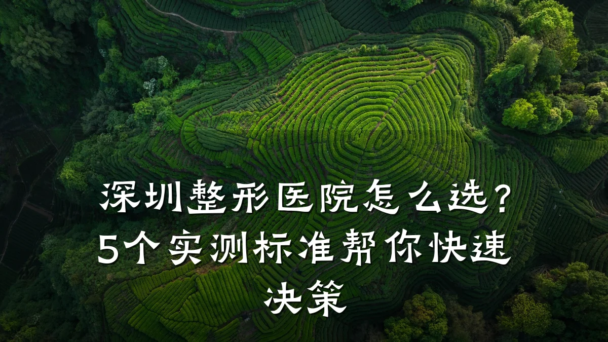深圳整形医院怎么选？5个实测标准帮你快速决策