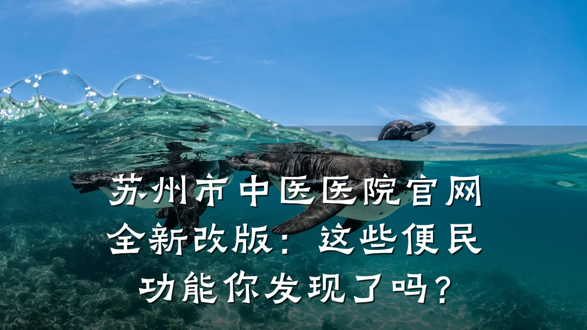 苏州市中医医院官网全新改版：这些便民功能你发现了吗？