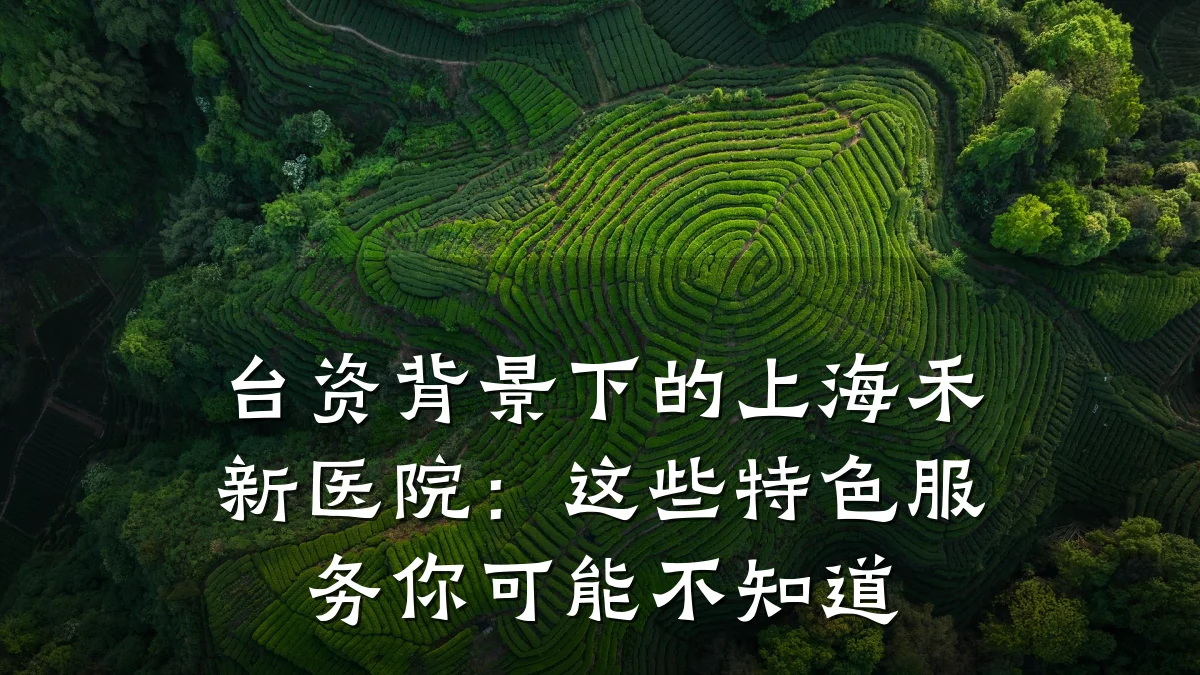 台资背景下的上海禾新医院:这些特色服务你可能不知道