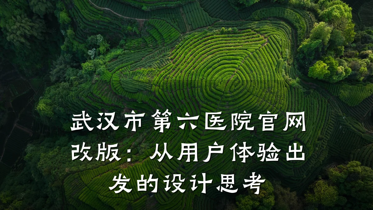 武汉市第六医院官网改版:从用户体验出发的设计思考
