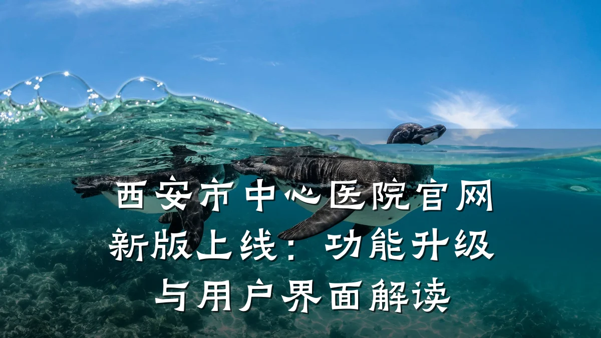西安市中心医院官网新版上线:功能升级与用户界面解读