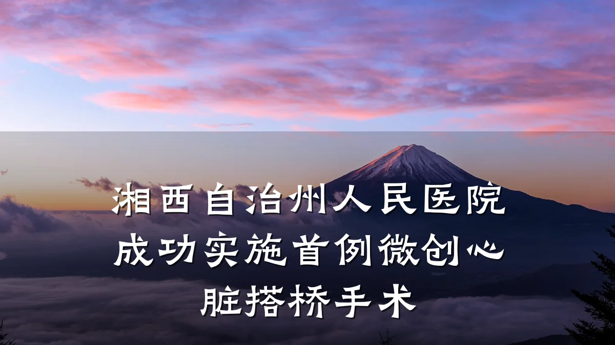 湘西自治州人民医院成功实施首例微创心脏搭桥手术