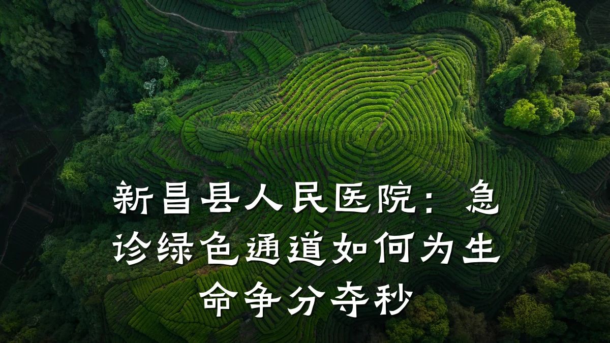 新昌县人民医院：急诊绿色通道如何为生命争分夺秒