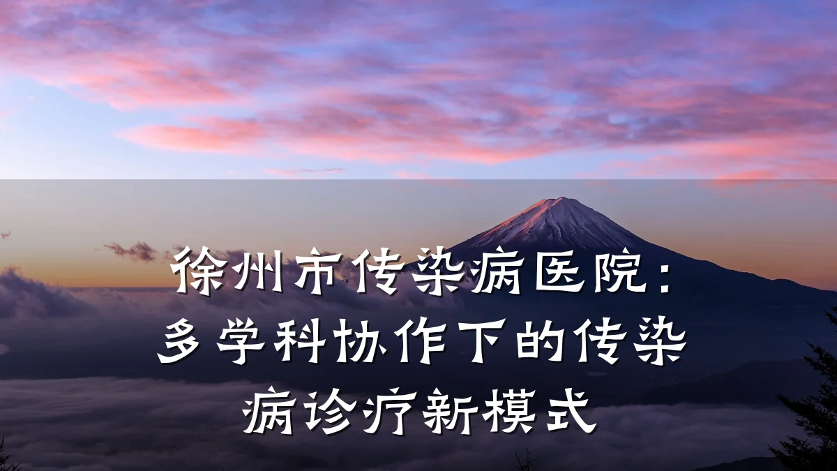 徐州市传染病医院:多学科协作下的传染病诊疗新模式