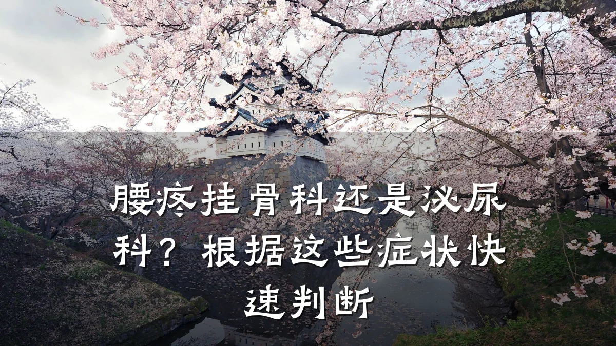 腰疼挂骨科还是泌尿科？根据这些症状快速判断