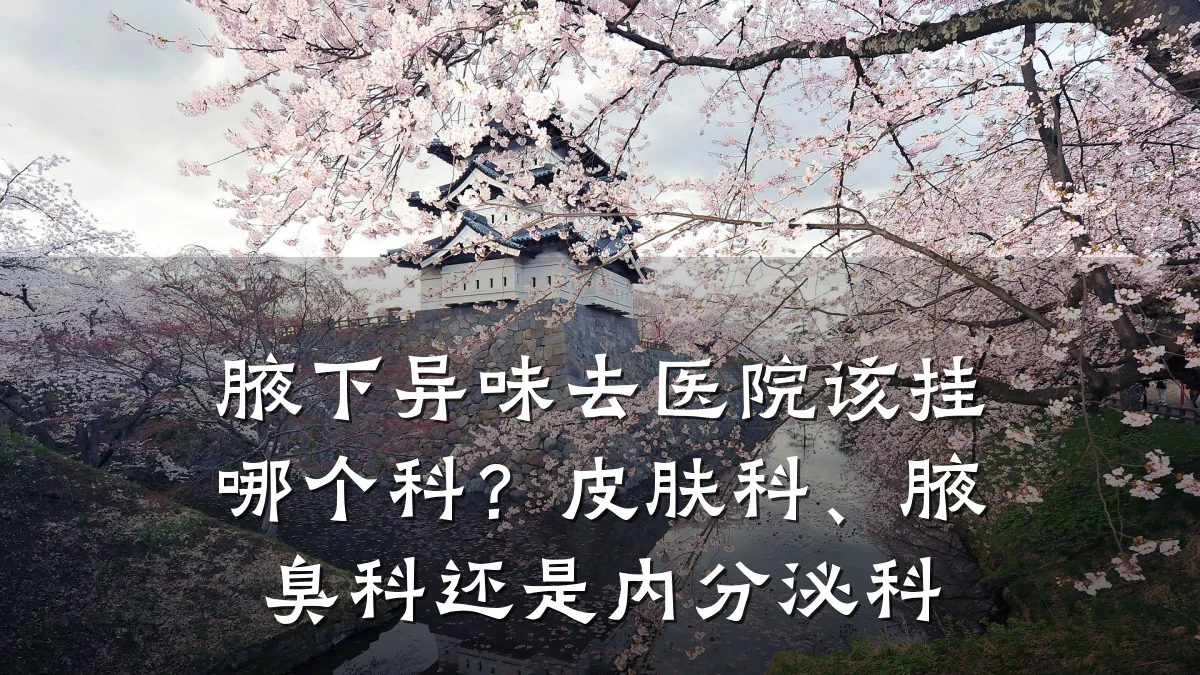 腋下异味去医院该挂哪个科?皮肤科、腋臭科还是内分泌科
