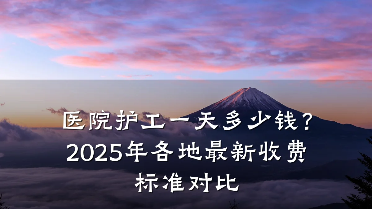 医院护工一天多少钱？2025年各地最新收费标准对比