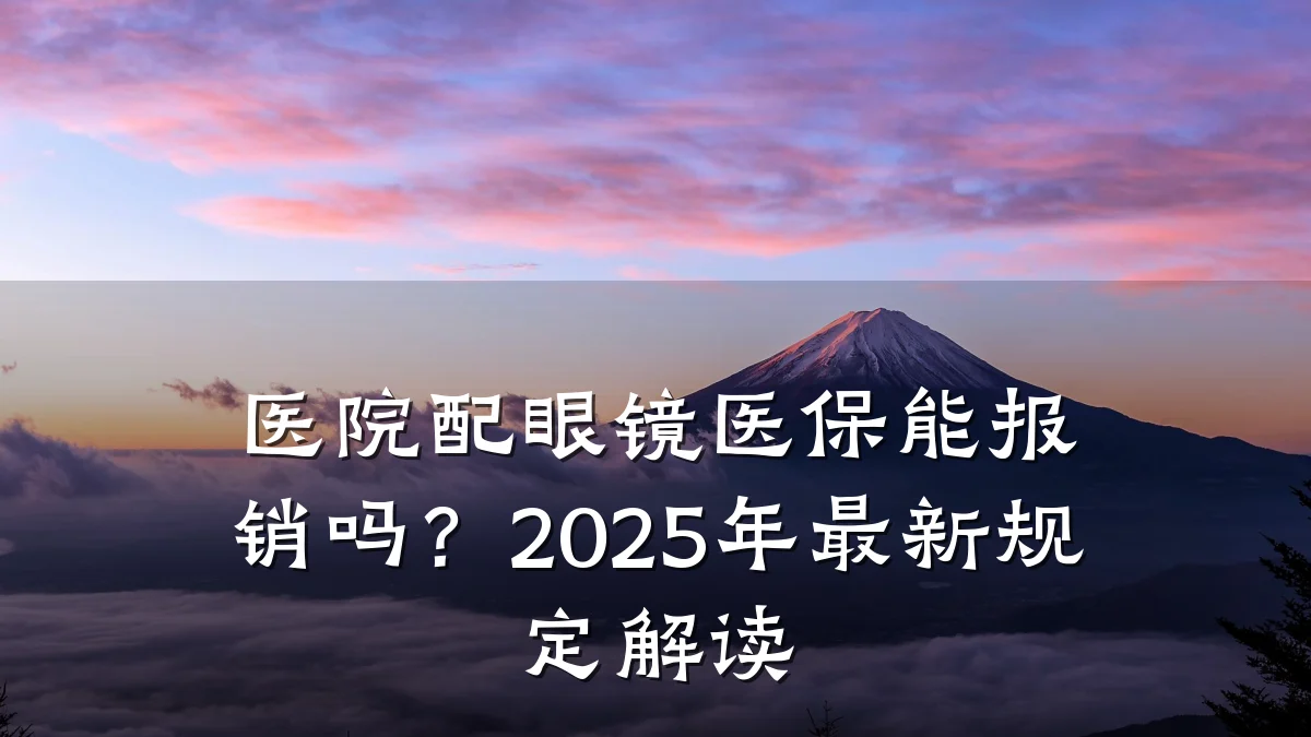 医院配眼镜医保能报销吗？2025年最新规定解读